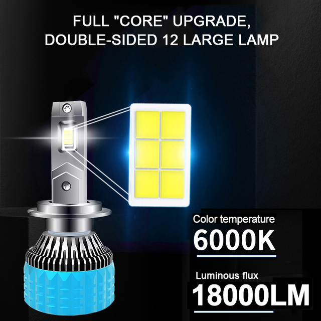 180W 18000LM Bombas de faros LED brillantes 