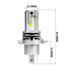 Plug and play bulb de faros LED de motocicleta H4