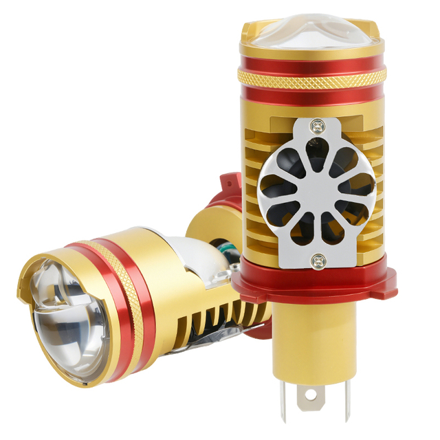 Serie T93 | Todo en un enchufe de haz alto/bajo y juego de lentes de lente de mini proyectores LED Bulb H4