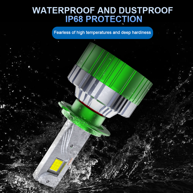Venta directa de fábrica tres tubos de cobre de alta potencia 260W 26000LM amplio voltaje 12V-24V bombillas de faros LED para automóviles y camiones