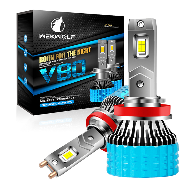 OEM ODM de alta potencia 180W doble tubo de cobre resistente al agua 12V-24V LED Bombillas de faros para coche