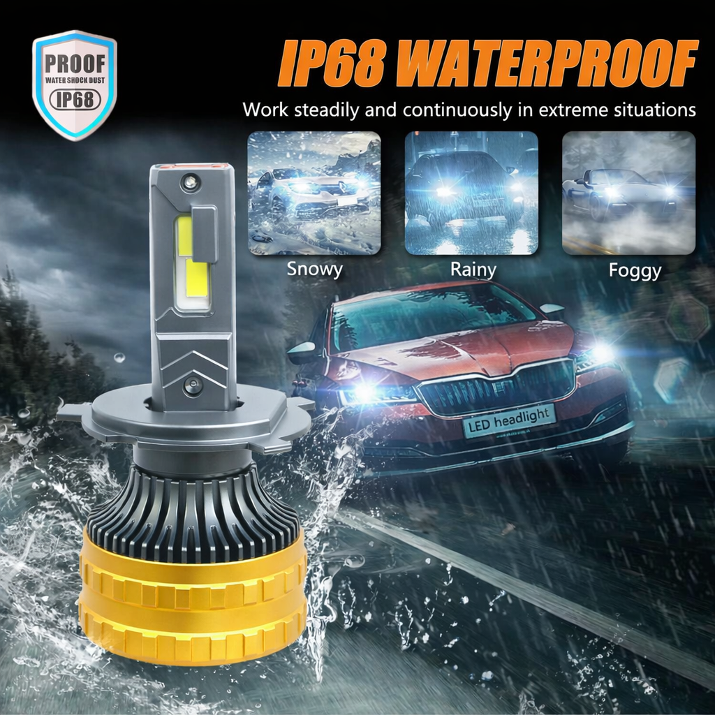 Personalización Super brillante 200W bombilla LED para faros de coche 12V 24V 6000K luces Led para coche doble tubo de cobre bombillas para faros delanteros de coche