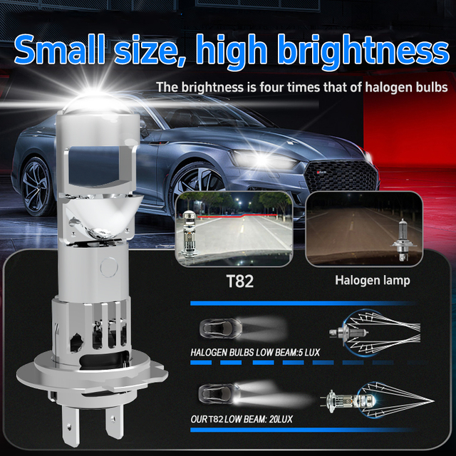 Serie T82 | 48W 6000LM Mini Proyector Car Bulbys Bulbs