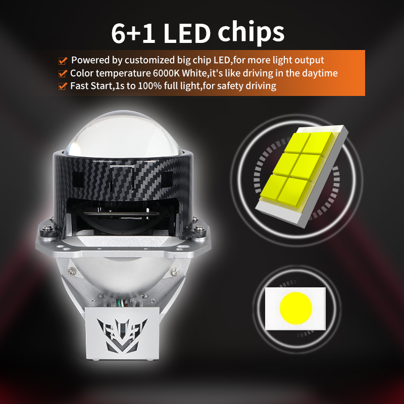 Serie T10 | Línea de corte plano Super Bright 24V 3 pulgadas 104W Viga baja 136W Viga alta Bi Proyector BI Proyector Farto LED