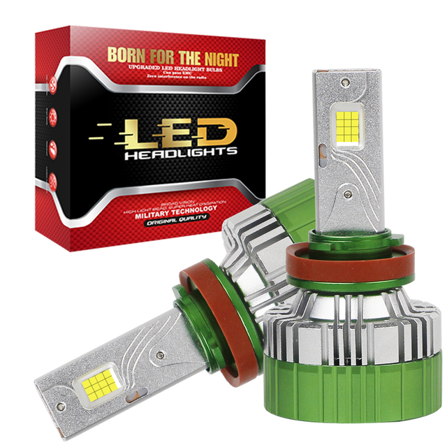 Venta directa de fábrica tres tubos de cobre de alta potencia 260W 26000LM amplio voltaje 12V-24V bombillas de faros LED para automóviles y camiones