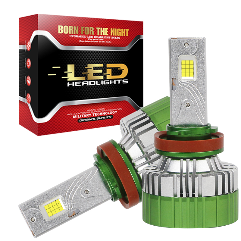 Venta directa de fábrica tres tubos de cobre de alta potencia 260W 26000LM amplio voltaje 12V-24V bombillas de faros LED para automóviles y camiones