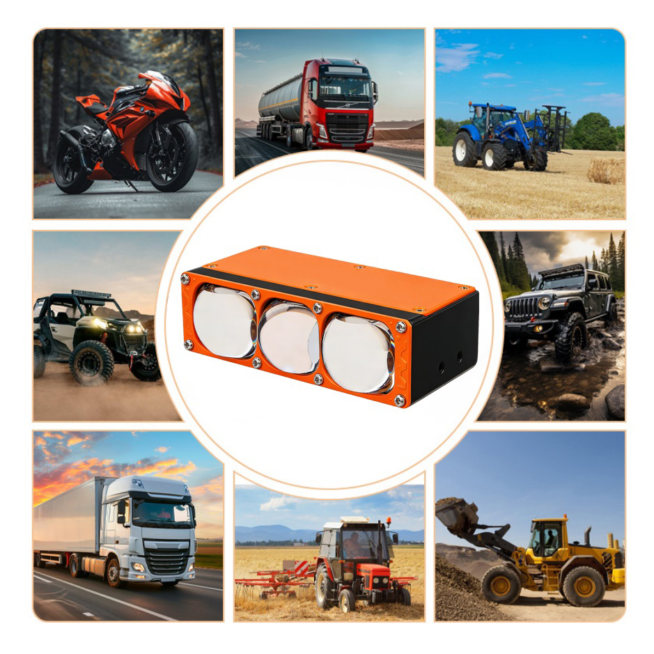 85W 3 lentes Bi Led proyector luces de parrilla de coche haz alto y bajo doble ventilador de refrigeración luces de parrilla delantera luces auxiliares para camión vehículo todoterreno SUV