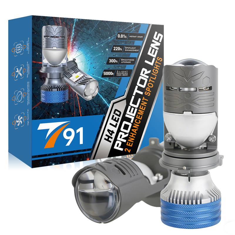  Serie T91 | 12V High High Beam de doble cabeza de láser Bombas de faros LED con lente de proyector HD