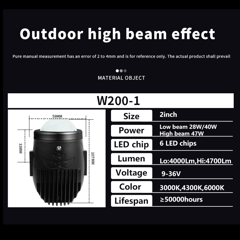 Luces LED antiniebla con lente de cristal que cambian de color con láser superbrillantes de 40W
