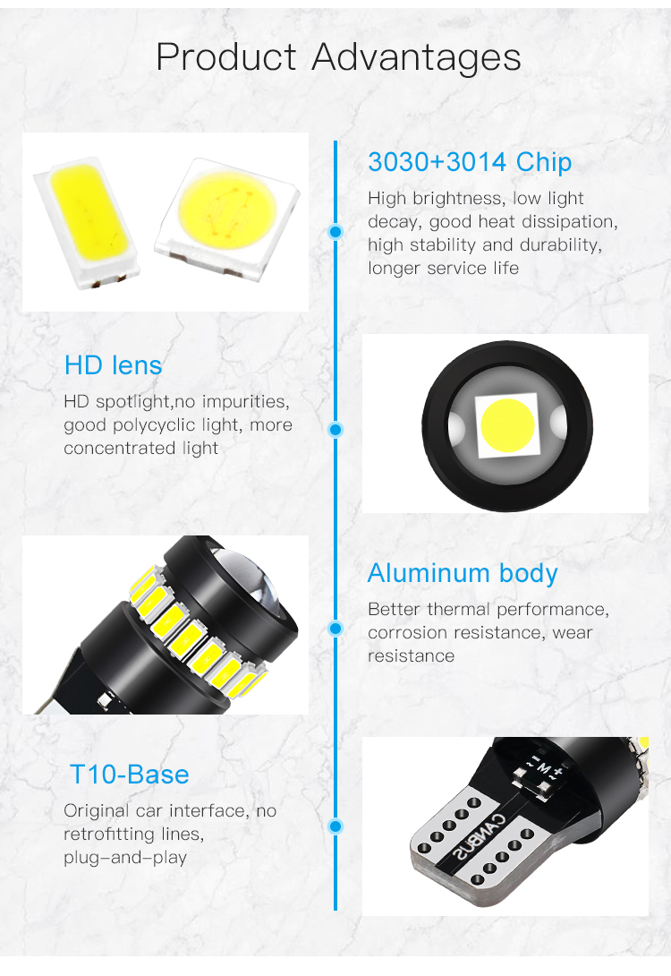 Ventajas de bombilla LED T10 T10