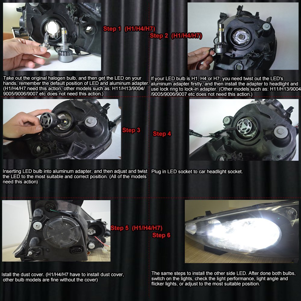 instalación de faros