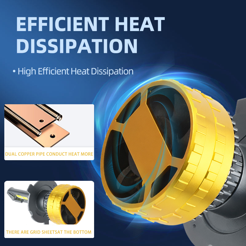 Personalización Super brillante 200W bombilla LED para faros de coche 12V 24V 6000K luces Led para coche doble tubo de cobre bombillas para faros delanteros de coche