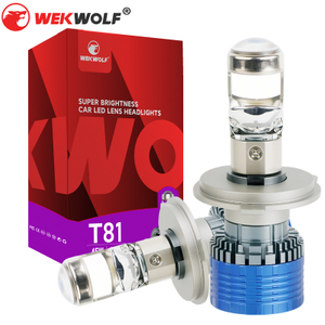Bombilla de faros LED de 8400LM personalizado con lente de proyector mini