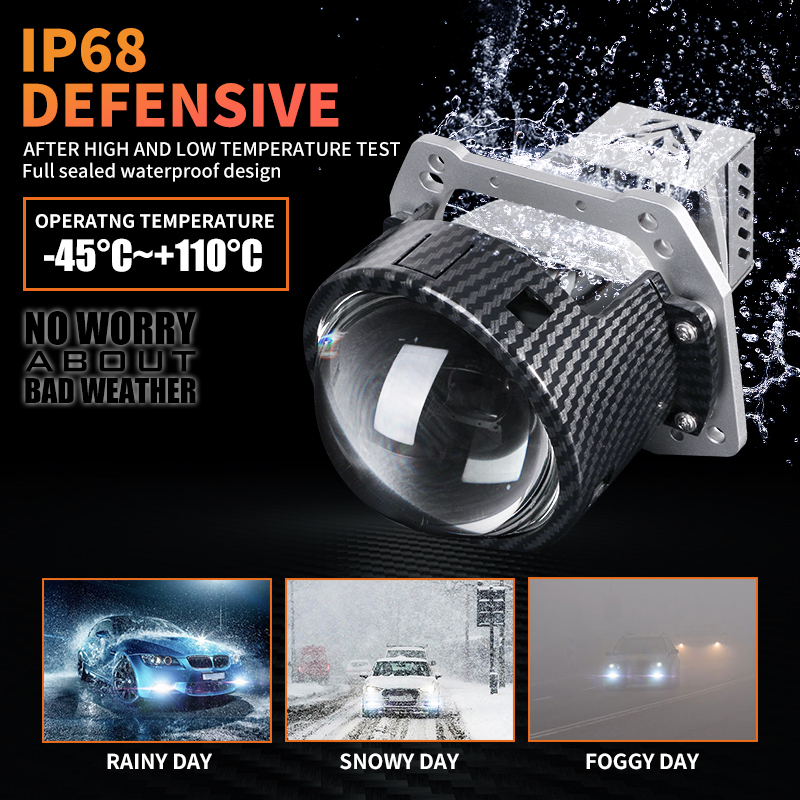Serie T10 | Línea de corte plano Super Bright 24V 3 pulgadas 104W Viga baja 136W Viga alta Bi Proyector BI Proyector Farto LED