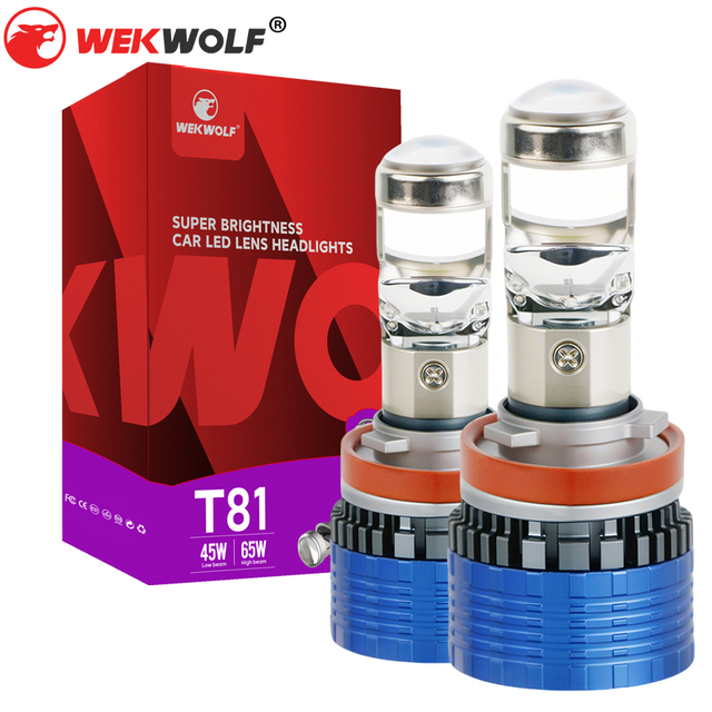 84W 8400LM H11 Mini Proyector Lente LED Bombas de faros de automóvil con Canbus