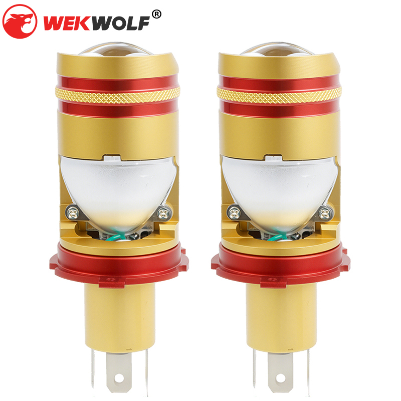 Serie T93 | Todo en un enchufe de haz alto/bajo y juego de lentes de lente de mini proyectores LED Bulb H4