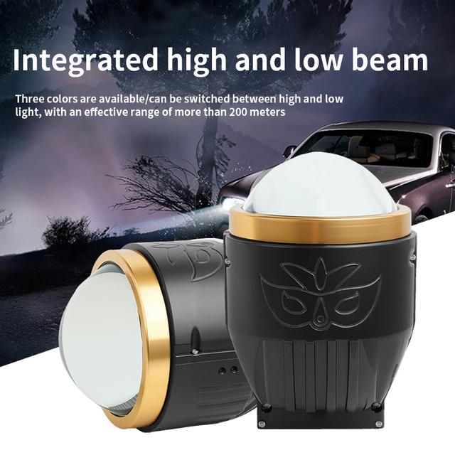 Impermeable 3 pulgadas tres colores High Bew Beam 3000K/4300K/6000K BI Proyector Lens Luz Led Luce