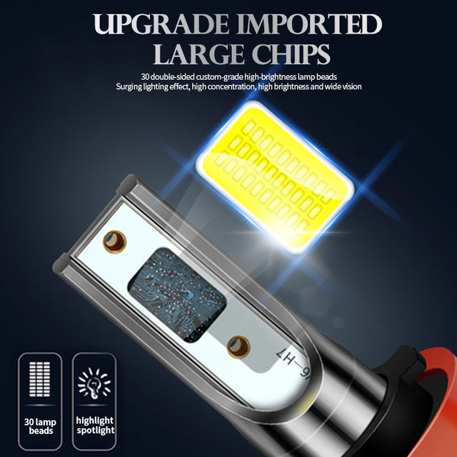 El coche barato del precio llevó las linternas automotrices de la mini luz LED brillante estupenda del bulbo 4800LM de las linternas