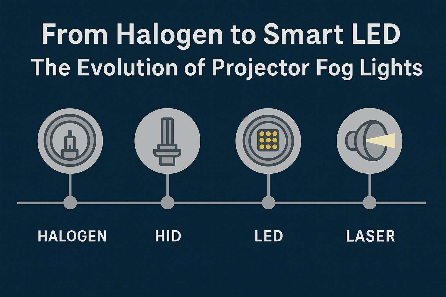 La evolución de las luces antiniebla para proyectores: de la tecnología halógena a la tecnología LED inteligente