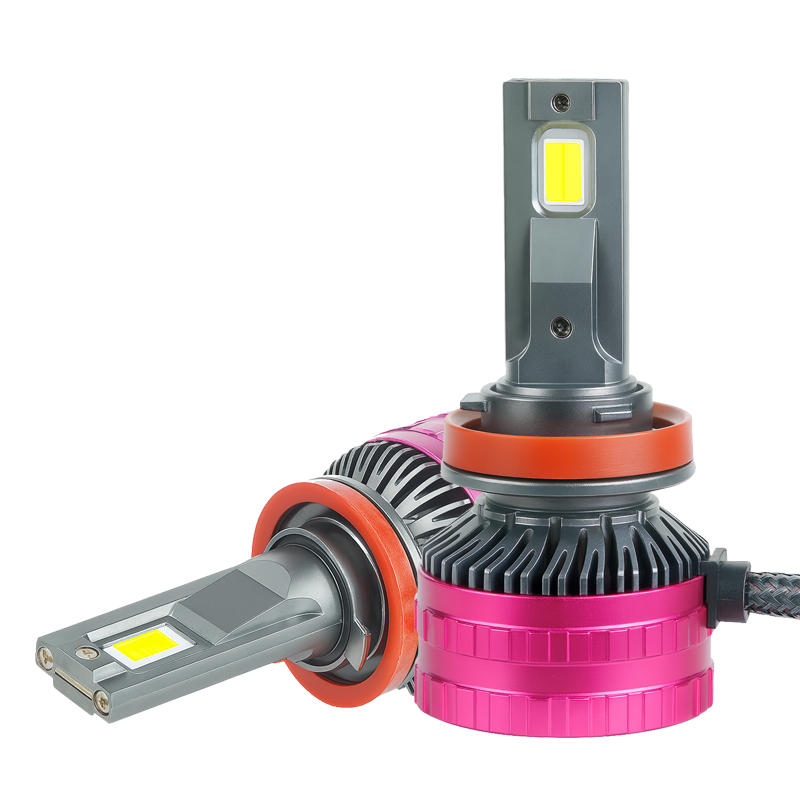 OEM/ODM se doblan bulbos de linterna llevados autos brillantes estupendos de la temperatura de color de 13000LM 120W del tubo de cobre tri