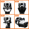 Lente de proyector Bi-LED superbrillante de 106W y 2,0 pulgadas, Kit de reequipamiento de faros delanteros de coche, lente de proyector LED de haz alto y bajo para accesorios de coche