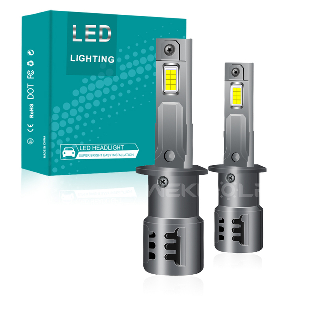 Precio de fábrica 1:1 Diseño Plug and Play 48W inalámbrico 12V llevó bulbos de faros de coche con refrigeración por ventilador 