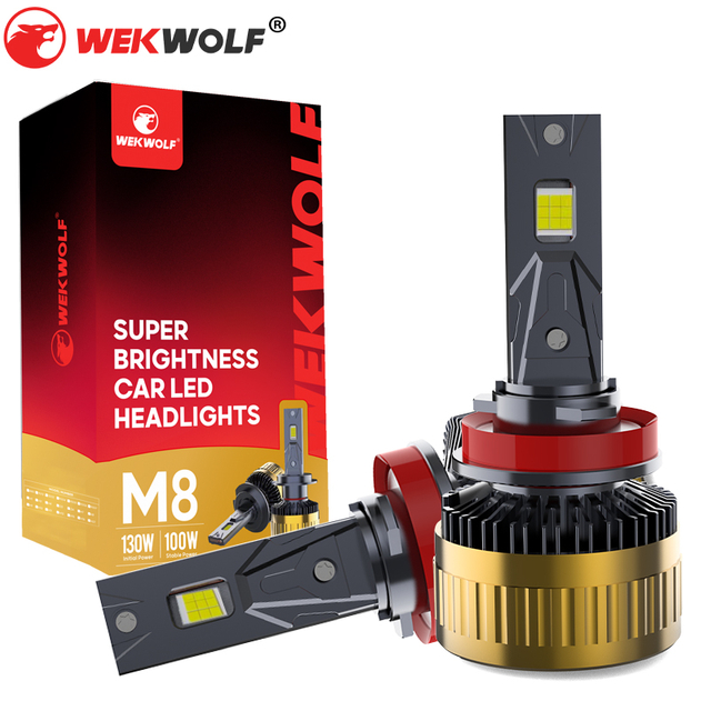 H11 H9 H8 LED Bombas de los faros LED con error CANBUS Free 130W 13000LM más brillante