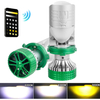 Cambio de color 6000K 4300K ​​3000K 3 Color Mini Proyector Proyector Bombas de faros LED con control remoto