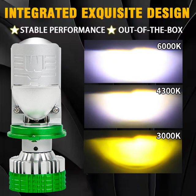 T90 SERIE TRICOLOR | 12V 6000K 4300K ​​3000K 3 Coloras LED Bombas con lente de proyector