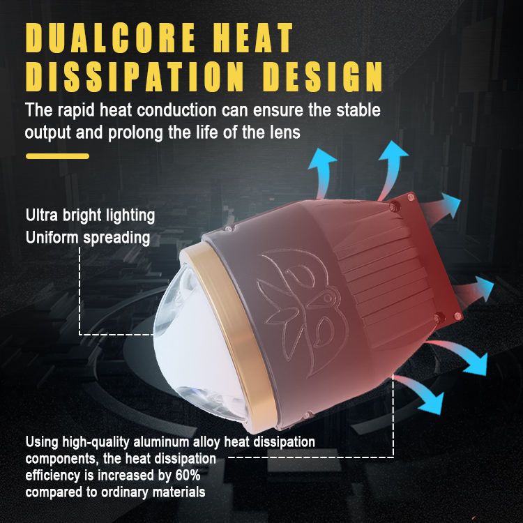 Venta al por mayor 3 pulgadas tricolor doble directo coche Bi láser LED proyector lente luz antiniebla 12V 75W para Toyota Honda lámpara antiniebla universal Retrofit