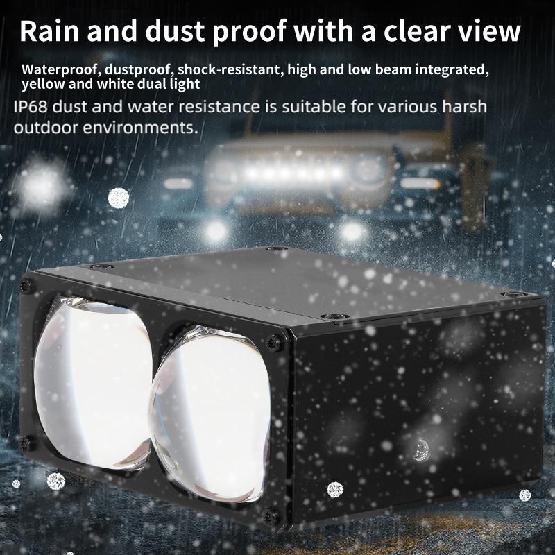 Focos de coche, luces Led de rejilla, lentes con DRL y ventilador, luz antiniebla de conducción, luces auxiliares externas para vehículos todoterreno y camiones