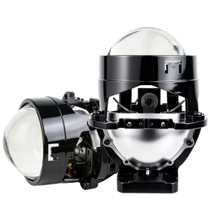 Lente de proyector Bi-LED superbrillante de 106W y 2,0 pulgadas, Kit de reequipamiento de faros delanteros de coche, lente de proyector LED de haz alto y bajo para accesorios de coche