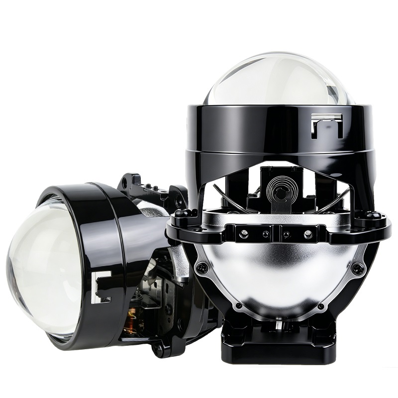 Lente de proyector Bi-LED superbrillante de 106W y 2,0 pulgadas, Kit de reequipamiento de faros delanteros de coche, lente de proyector LED de haz alto y bajo para accesorios de coche