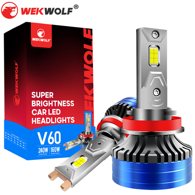 High Potencia 240W Bombas de faros LED LED V60 H11