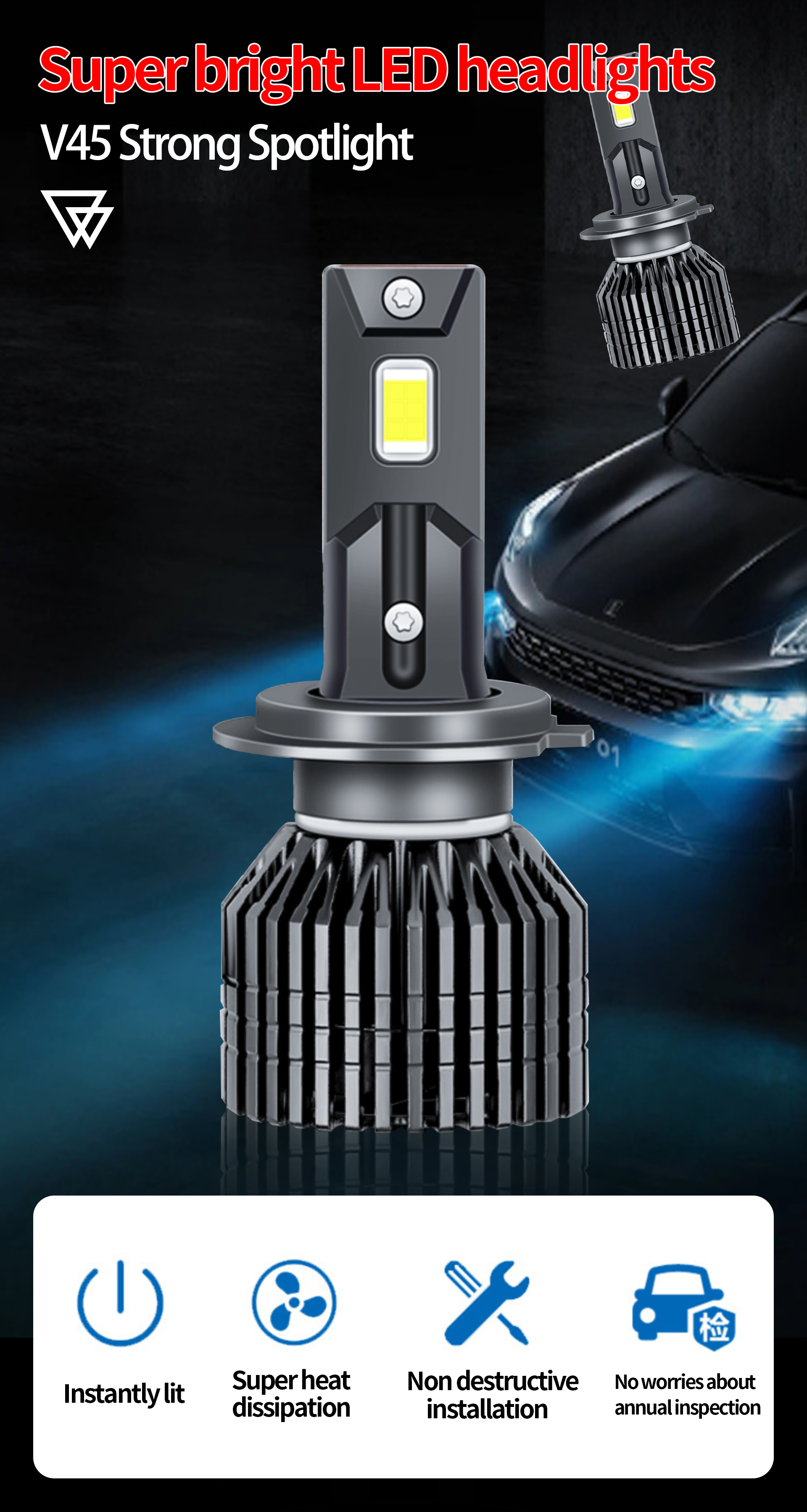 Faros LED de alto brillo