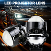 Lente de proyector Bi-LED superbrillante de 106W y 2,0 pulgadas, Kit de reequipamiento de faros delanteros de coche, lente de proyector LED de haz alto y bajo para accesorios de coche
