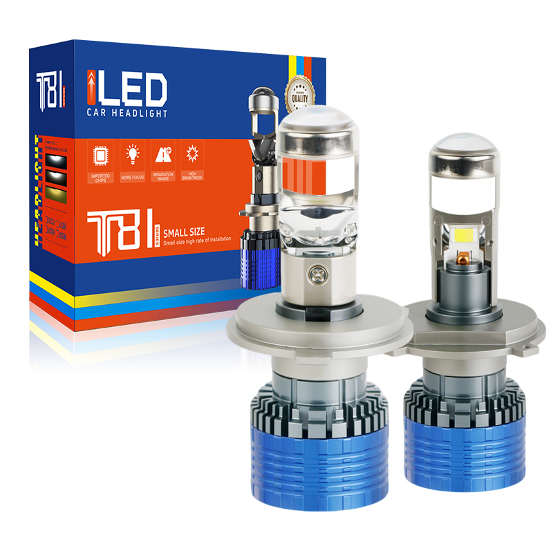 Bombilla de faros LED de 8400LM personalizado con lente de proyector mini