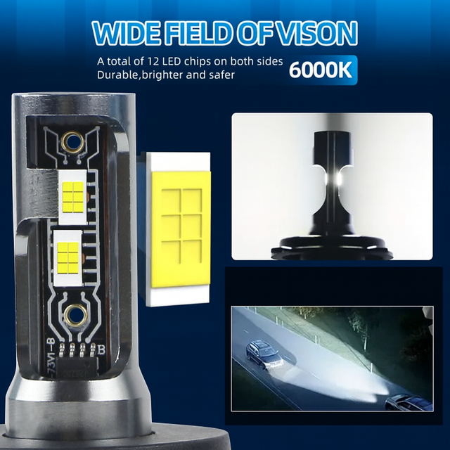 Bombillas automotrices del faro del haz alto/bajo de las linternas 6000LM del coche de OEM/ODM 60W LED de encargo