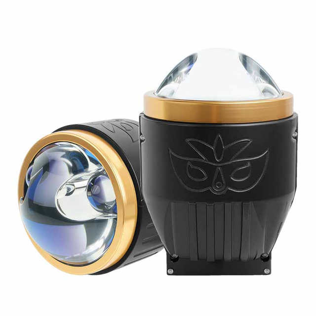 Venta al por mayor 3 pulgadas tricolor doble directo coche Bi láser LED proyector lente luz antiniebla 12V 75W para Toyota Honda lámpara antiniebla universal Retrofit