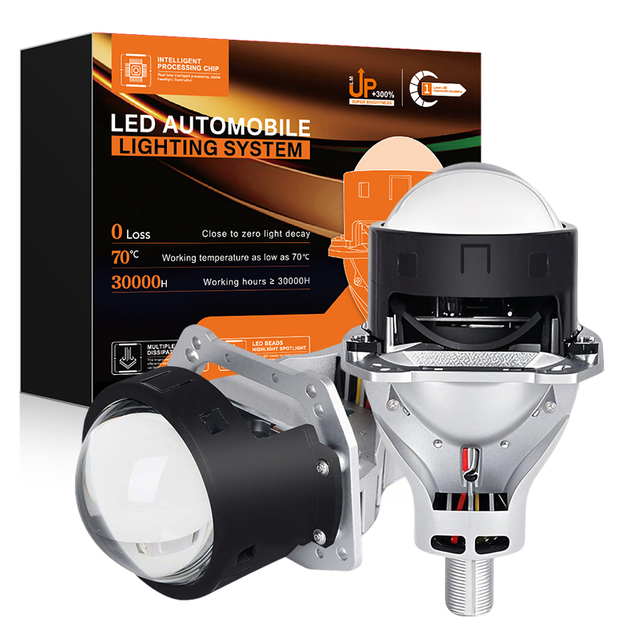 12V/24V 3 pulgadas Conductor incorporado Bombas de faro de lente de proyector LED de haz de haz