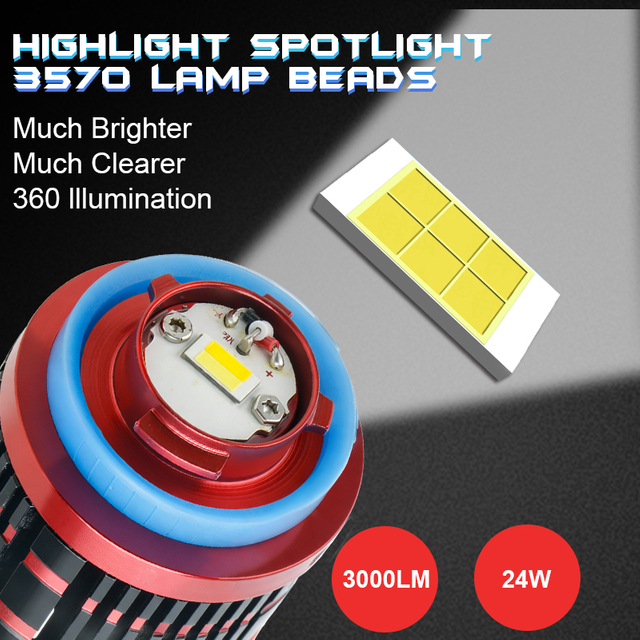 Bombillas LED antiniebla superbrillantes, doble ámbar, blanco, 24W, 3000LM, interruptor de Color, Plug and Play, minilámpara antiniebla delantera para Toyota