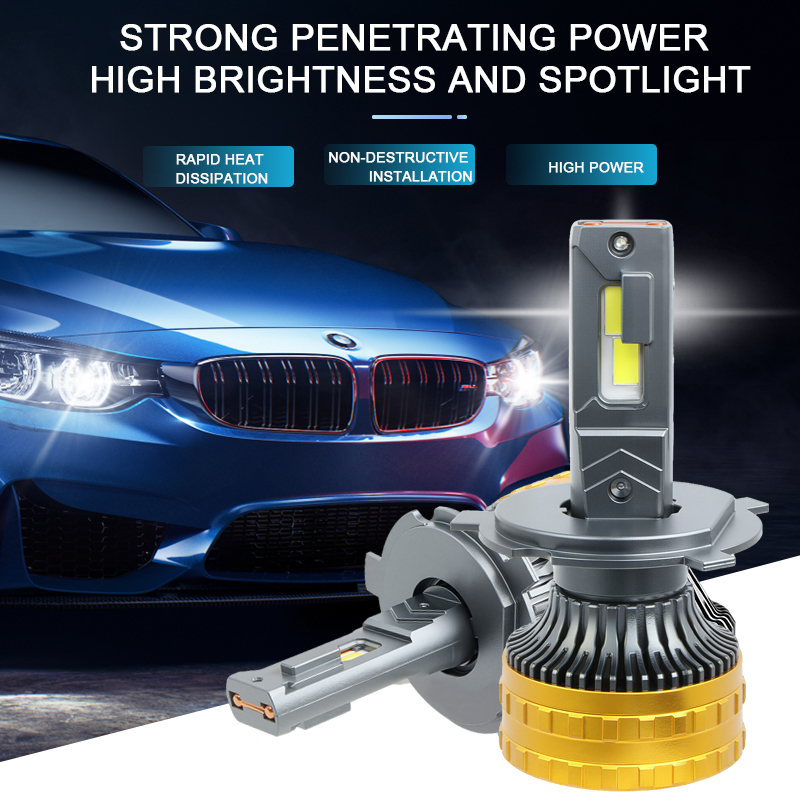 Personalización Super brillante 200W bombilla LED para faros de coche 12V 24V 6000K luces Led para coche doble tubo de cobre bombillas para faros delanteros de coche