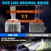 Tres tubos de cobre D1S/D2S/D3S/D4S/D8S Bombillas de faros LED 18W 18000LM 6000K tamaño 1:1 reemplazo Plug & Play para xenón HID